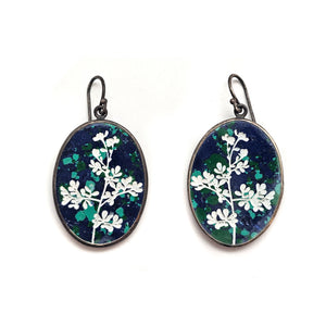 Malachite Floral Earrings-Earrings-Kelly Jean Conroy-Pistachios