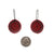 Mara Chibo with Classic Hoop - Small - Red/Gray-Earrings-Yong Joo Kim-Pistachios