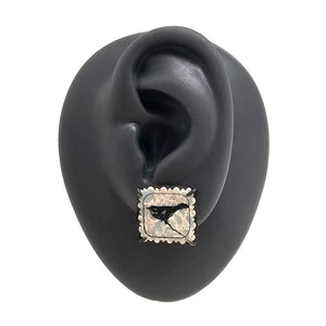 Marble Bird Earrings-Earrings-Kelly Jean Conroy-Pistachios