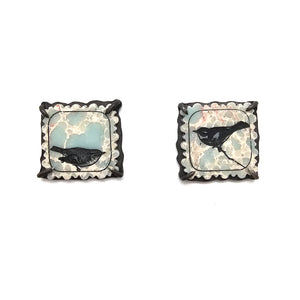 Marble Bird Earrings-Earrings-Kelly Jean Conroy-Pistachios