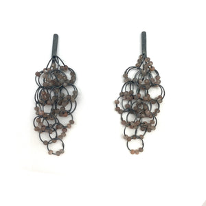 Mauve Moonstone Tangle Earrings-Earrings-Heather Guidero-Pistachios