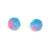 Medium Aura Blue/Pink Crystal Studs-Earrings-Fruit Bijoux-Pistachios