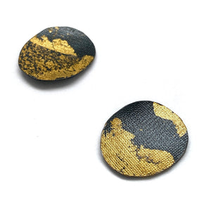 Medium Gold Leaf Studs-Earrings-Myung Urso-Pistachios