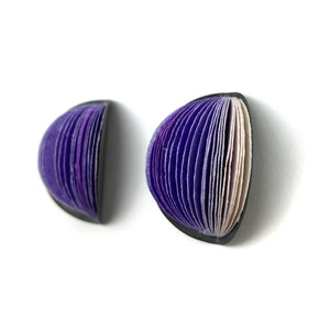 Medium Purple Flower Bud Earrings-Earrings-Naoko Yoshizawa-Pistachios