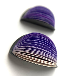 Medium Purple Flower Bud Earrings-Earrings-Naoko Yoshizawa-Pistachios