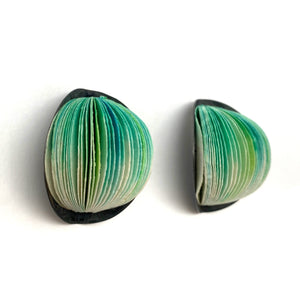 Medium Teal Flower Bud Earrings-Earrings-Naoko Yoshizawa-Pistachios