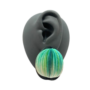 Medium Teal Flower Bud Earrings-Earrings-Naoko Yoshizawa-Pistachios