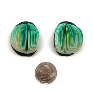 Medium Teal Flower Bud Earrings-Earrings-Naoko Yoshizawa-Pistachios