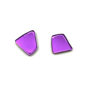 Metallic Purple Acrylic Stud-Earrings-Stephanie Smith-Pistachios
