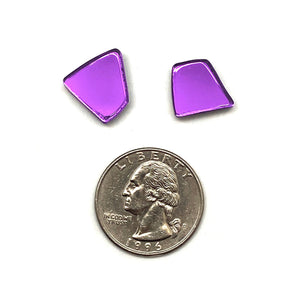 Metallic Purple Acrylic Stud-Earrings-Stephanie Smith-Pistachios