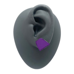 Metallic Purple Acrylic Stud-Earrings-Stephanie Smith-Pistachios