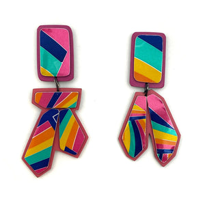 Metallic Rainbow Stud Earrings-Earrings-Stephanie Smith-Pistachios