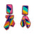 Metallic Rainbow Stud Earrings-Earrings-Stephanie Smith-Pistachios