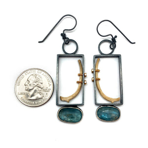 Mineral And Marrow Earrings - Mink and Kyanite-Earrings-Carin Jones-Pistachios