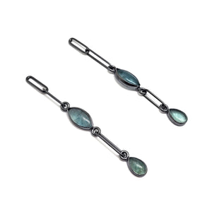 Mini Apatite Link Earrings-Earrings-Emily Rogstad-Pistachios