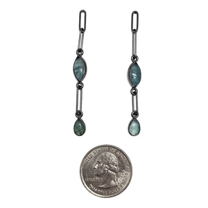 Mini Apatite Link Earrings-Earrings-Emily Rogstad-Pistachios