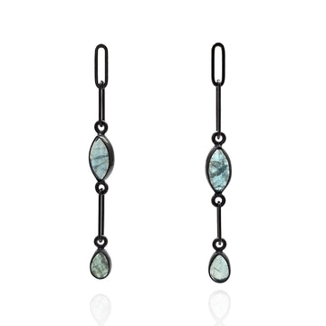 Mini Apatite Link Earrings