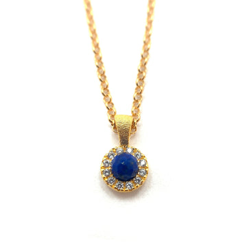 Mini CZ and Lapis Necklace