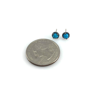 Mini Carved Studs - Turquoise-Earrings-Heather Guidero-Pistachios