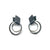 Mini Double Hoop Earrings - Black and Gold-Earrings-Heather Guidero-Pistachios