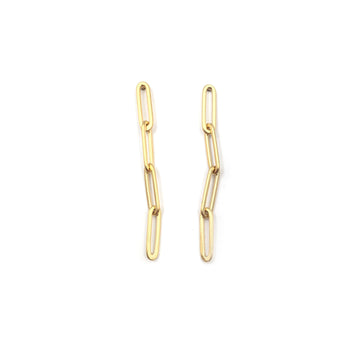 Mini Gold Four-Link Earrings