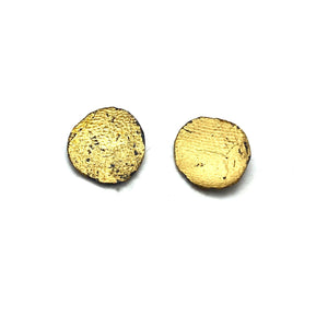 Mini Gold Nasturtium Leaf Earrings-Earrings-Myung Urso-Pistachios