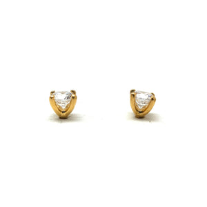 Mini Gold Prong Set CZ Studs-Earrings-Bernd Wolf-Pistachios
