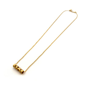 Mini Gold Tube Necklace-Necklaces-Dana Bronfman-Pistachios