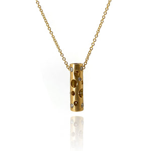 Mini Gold Tube Necklace-Necklaces-Dana Bronfman-Pistachios