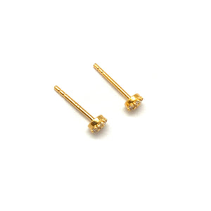 Mini Gold Vermeil Circle Studs-Earrings-Bernd Wolf-Pistachios