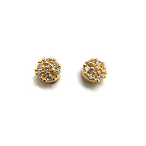 Mini Gold Vermeil Circle Studs-Earrings-Bernd Wolf-Pistachios