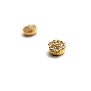 Mini Gold Vermeil Circle Studs-Earrings-Bernd Wolf-Pistachios