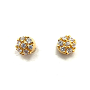 Mini Gold Vermeil Circle Studs-Earrings-Bernd Wolf-Pistachios
