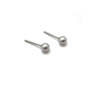 Mini Silver Sphere Studs-Earrings-Ursula Muller-Pistachios