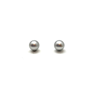 Mini Silver Sphere Studs-Earrings-Ursula Muller-Pistachios