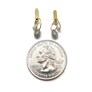 Mini Tangle Earrings - Gold and Grey Diamonds-Earrings-Heather Guidero-Pistachios