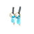 Mini Tangle Studs - Blue Chalcedony and Apatite-Earrings-Heather Guidero-Pistachios