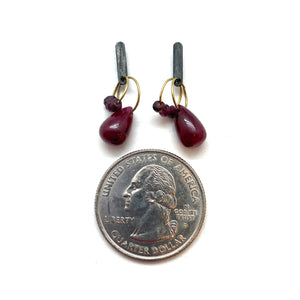 Mini Tangle Studs - Ruby and Garnet-Earrings-Heather Guidero-Pistachios