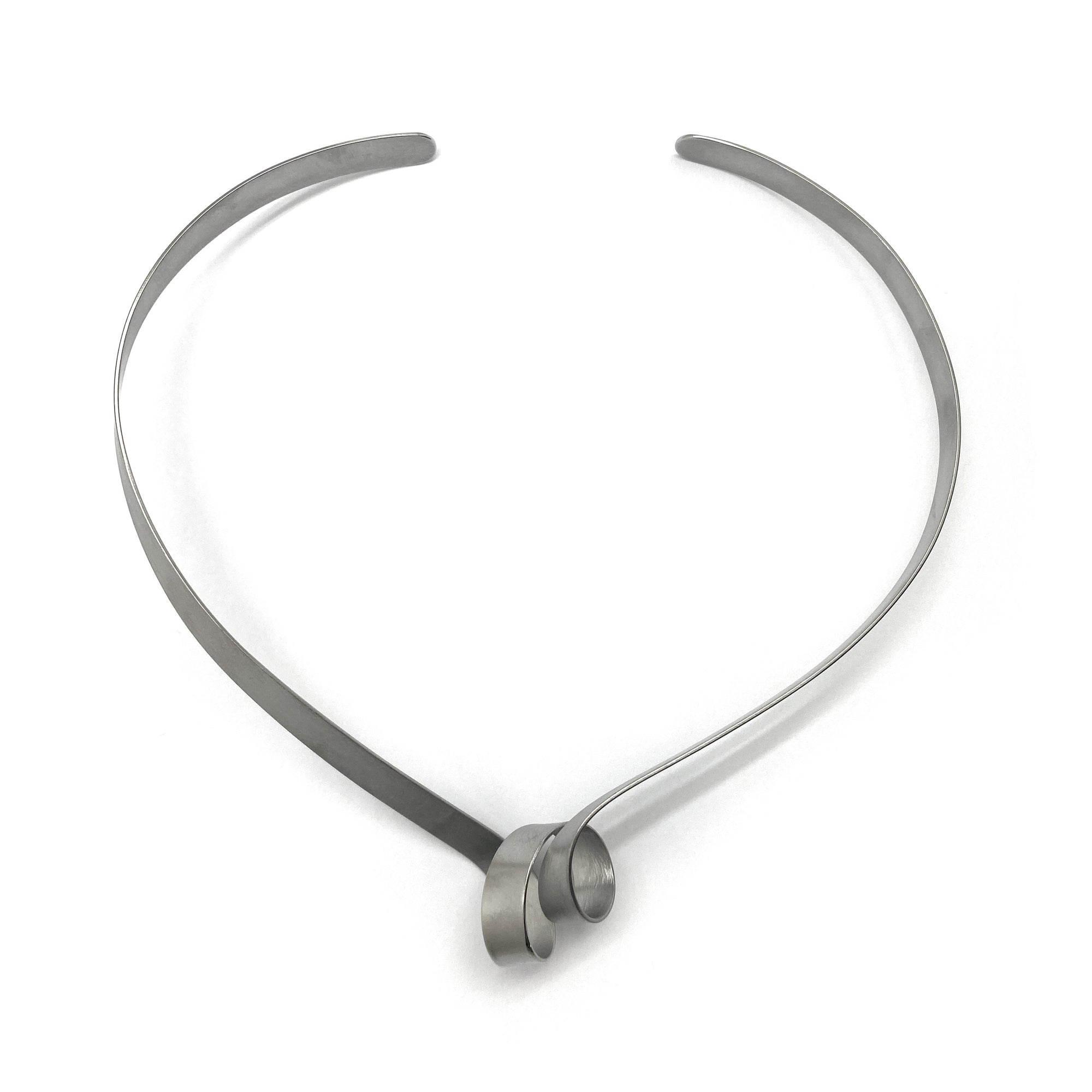 Mini Twist Silver Collar-Necklaces-Aleksandra Przybysz-Pistachios