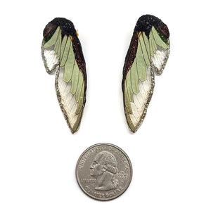 Mint Wing Earrings-Earrings-Märta Mattsson-Pistachios