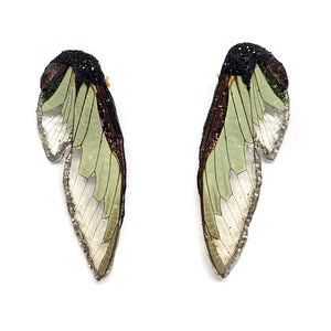 Mint Wing Earrings-Earrings-Märta Mattsson-Pistachios