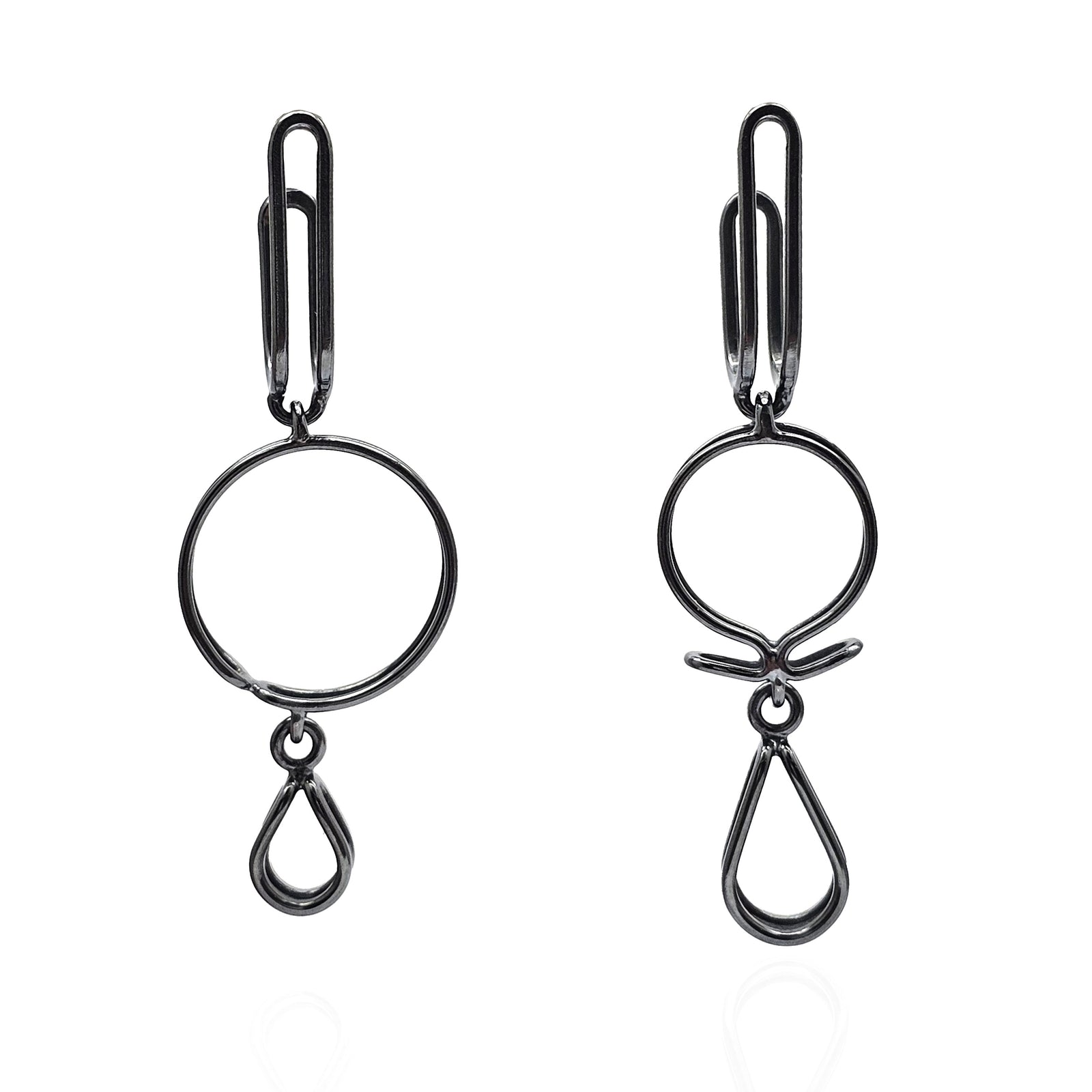 Mismatch Link Hoops-Earrings-Emily Rogstad-Pistachios