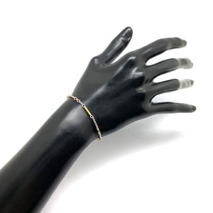 Mixed Metal Bar Bracelet-Bracelets-Manuela Carl-Pistachios