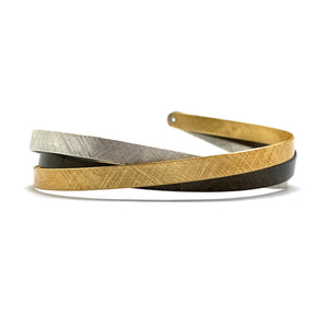 Mixed Metal Coil Bracelet-Bracelets-Mariusz Fatyga-Pistachios