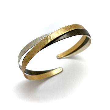 Mixed Metal Coil Bracelet