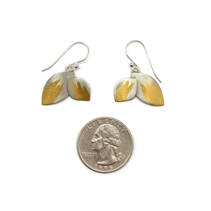 Mixed Metal Double Petal Earring-Earrings-Judith Neugebauer-Pistachios