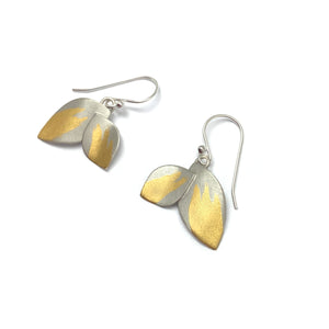 Mixed Metal Double Petal Earring-Earrings-Judith Neugebauer-Pistachios
