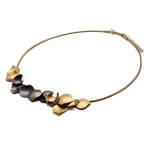 Mixed Metal Floral Necklace-Necklaces-Anna Krol-Pistachios