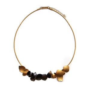 Mixed Metal Floral Necklace-Necklaces-Anna Krol-Pistachios