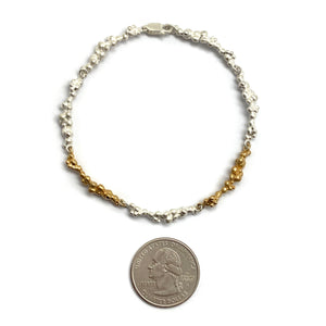 Mixed Metal Granulated Bracelet-Bracelets-Anna Krol-Pistachios